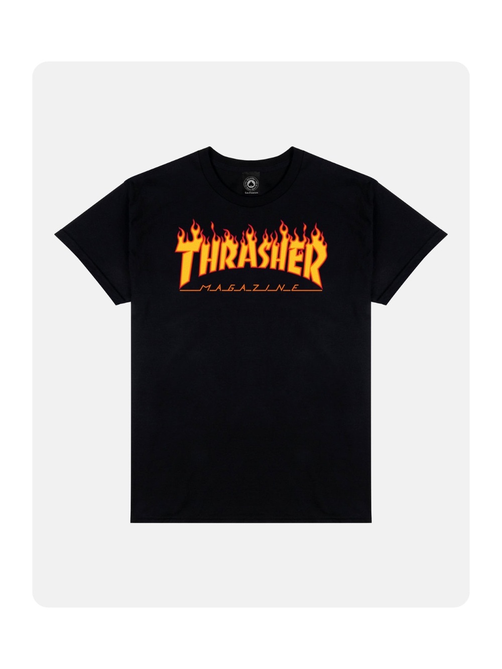 ★ Vintage Thrasher Flame Logo Elevated Basic Streetwear Casual Tee Black S ★